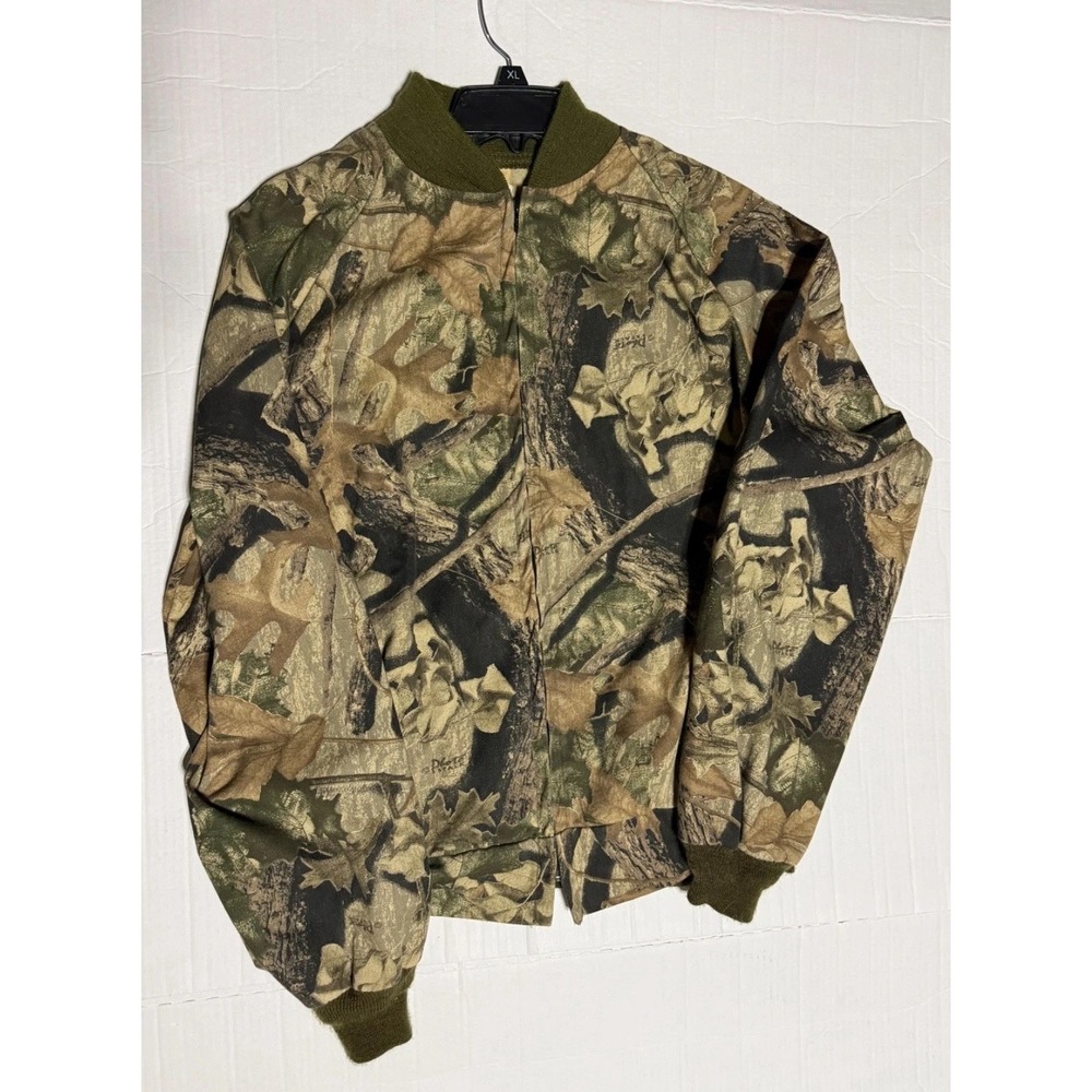 Vintage Ideal Realtree Camo Bomber Jacket Mens L Made in USA 90s